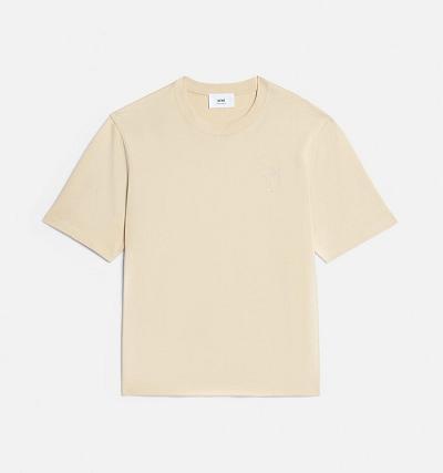 Ami Paris Ami de Coeur T Shirts Khaki | ami_US139