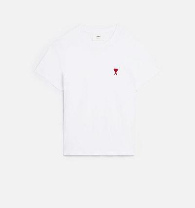 Ami Paris Ami de Coeur T Shirts White | ami_US115
