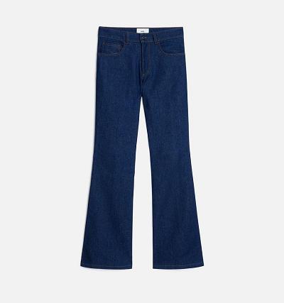 Ami Paris Flare Fit Denim Navy | ami_US168