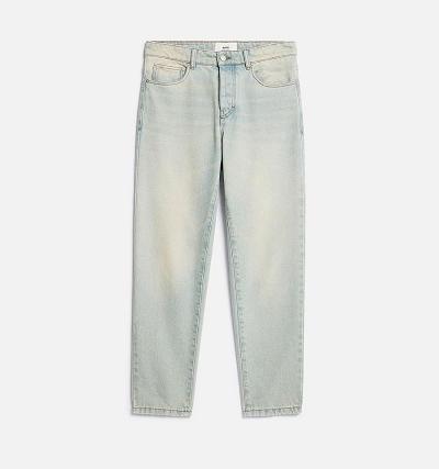 Ami Paris Tapered Fit Denim Light Blue | ami_US245