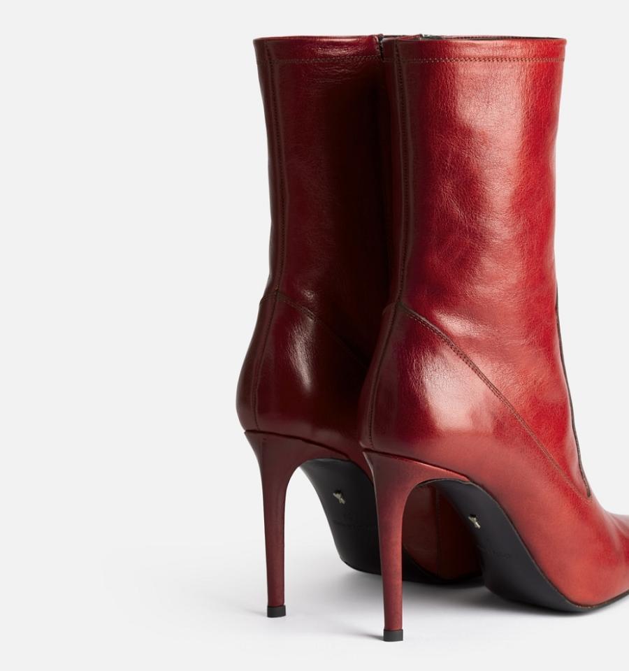 Ami Paris 9 Cm Heel Boots Red | ami_US404