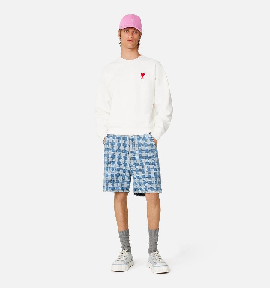 Ami Paris Alex Fit Shorts Blue | ami_US531