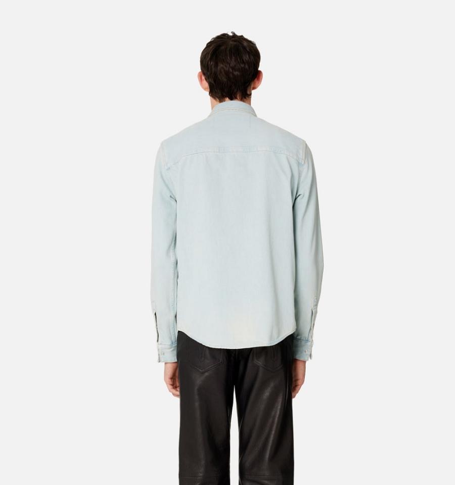 Ami Paris Ami de Coeur Denim Light Blue | ami_US467