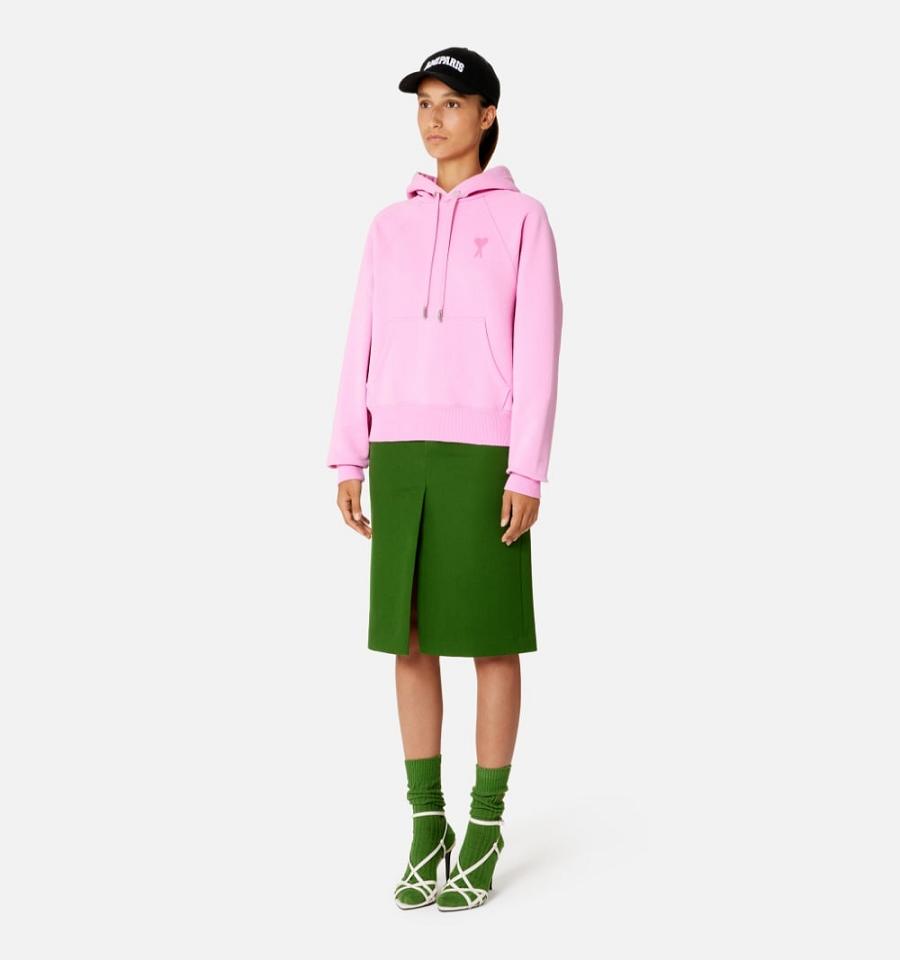 Ami Paris Ami de Coeur Hoodies Pink | ami_US183