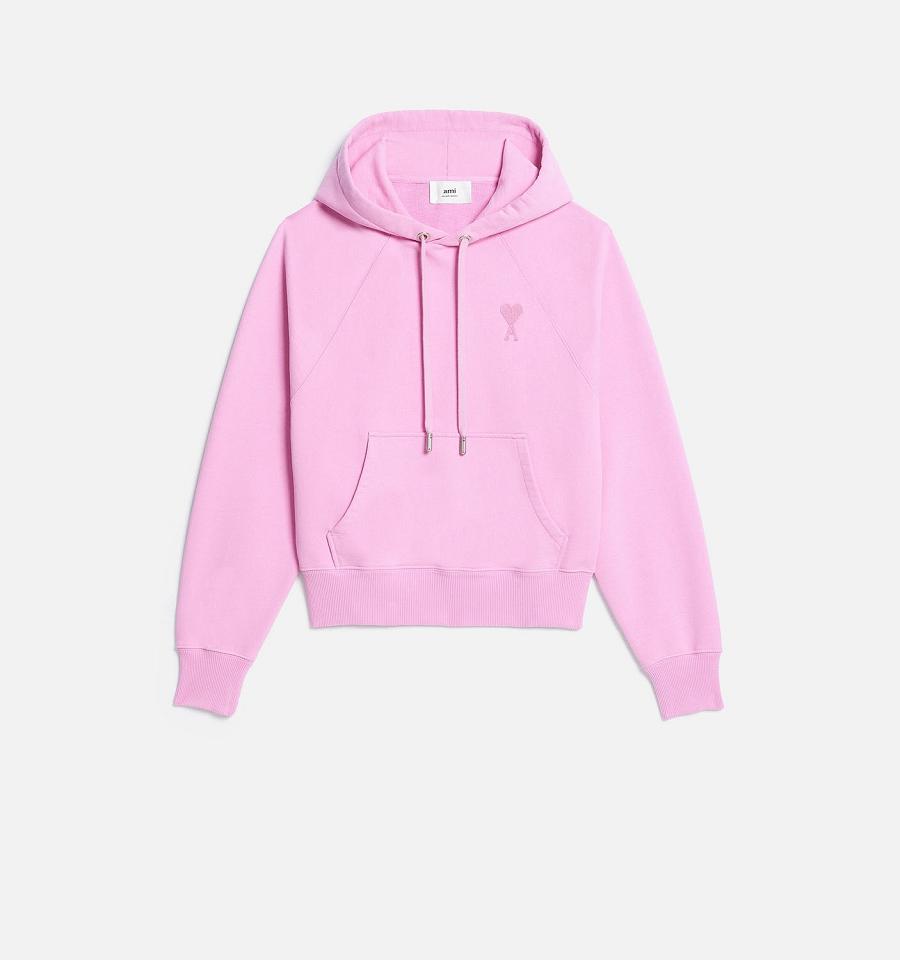 Ami Paris Ami de Coeur Hoodies Pink | ami_US183