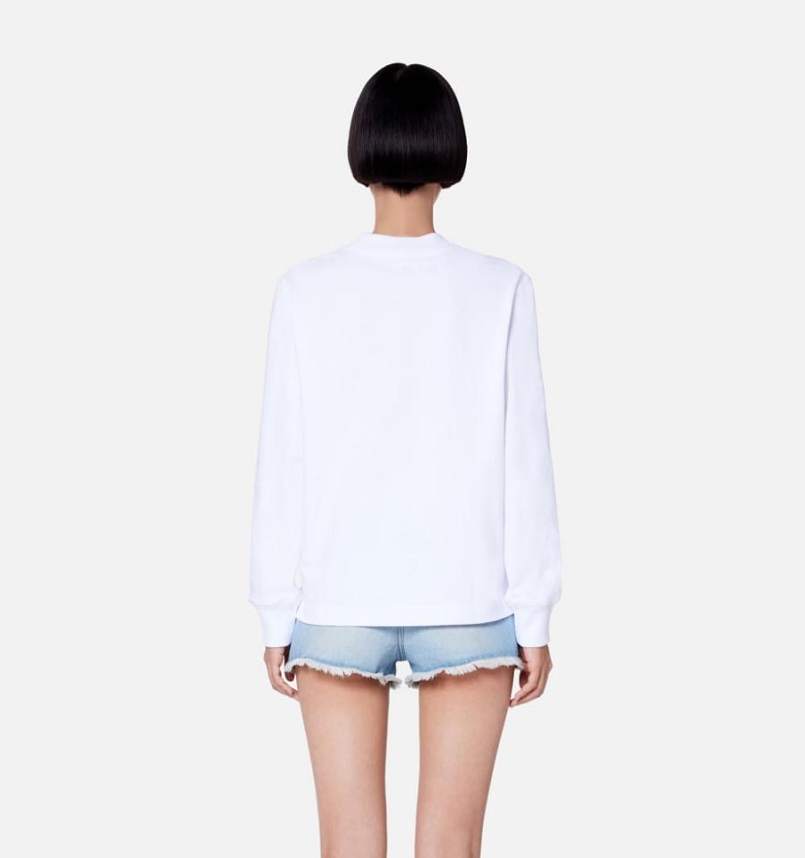 Ami Paris Ami de Coeur Long Sleeves T Shirts White | ami_US508
