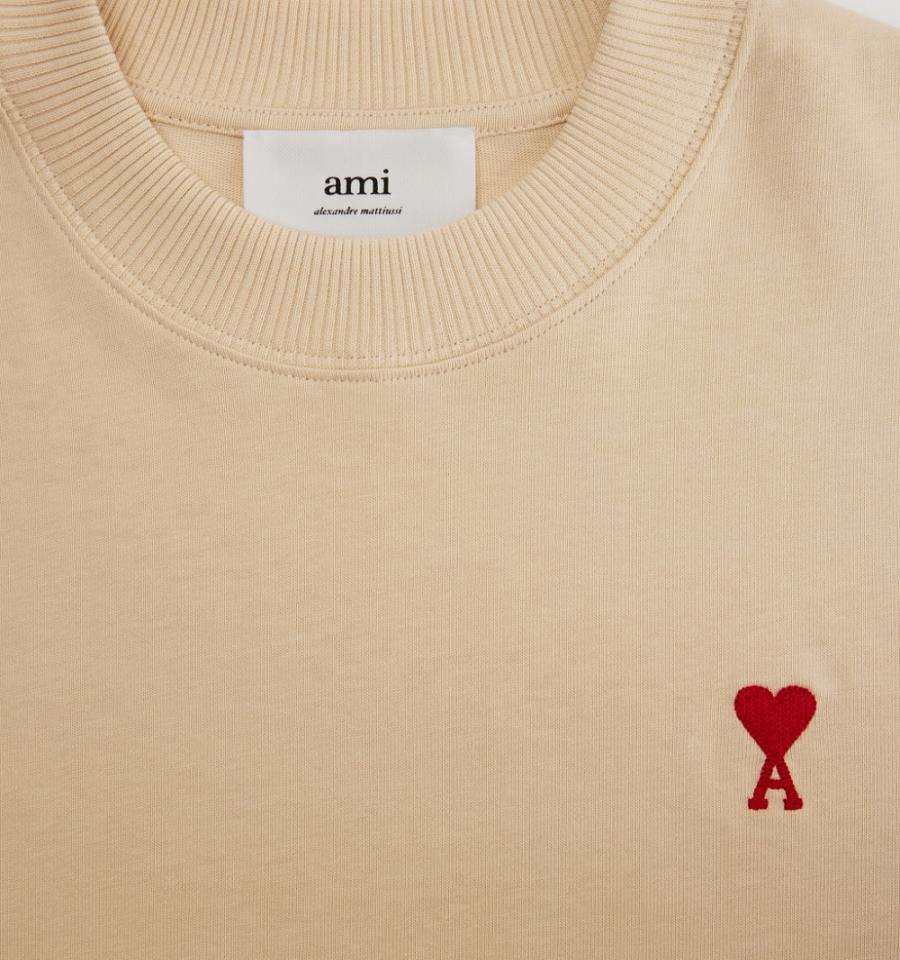 Ami Paris Ami de Coeur Long Sleeves T Shirts Khaki | ami_US606
