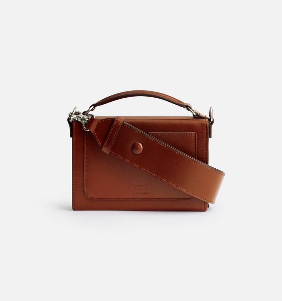 Ami Paris Ami de Coeur Lunch Box Bags Brown | ami_US292
