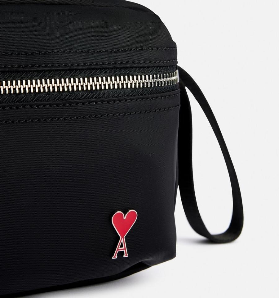 Ami Paris Ami de Coeur Pouch Bags Black | ami_US454
