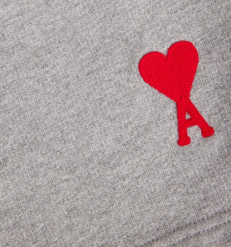 Ami Paris Ami de Coeur Shorts Grey | ami_US108