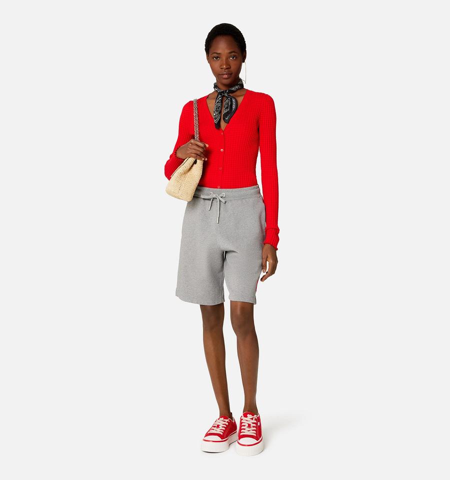 Ami Paris Ami de Coeur Shorts Grey | ami_US173
