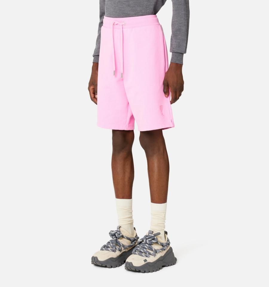 Ami Paris Ami de Coeur Shorts Pink | ami_US306