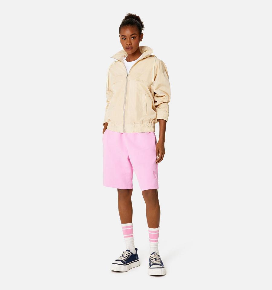 Ami Paris Ami de Coeur Shorts Pink | ami_US409