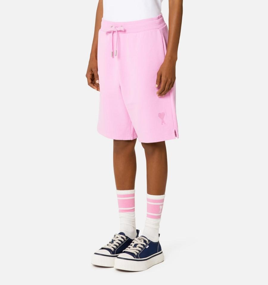 Ami Paris Ami de Coeur Shorts Pink | ami_US409