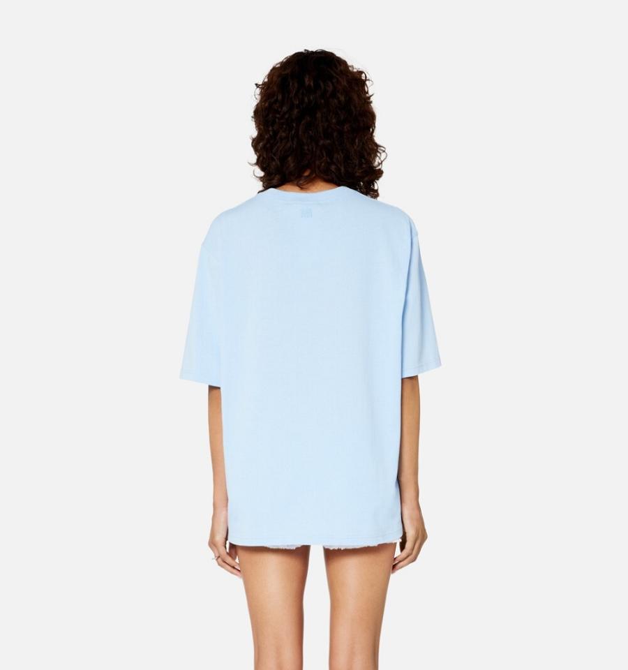 Ami Paris Ami de Coeur T Shirts Blue | ami_US270