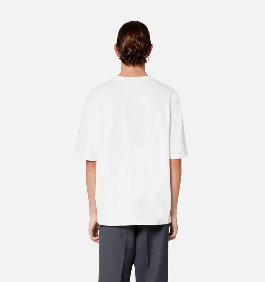 Ami Paris Ami de Coeur T Shirts White | ami_US199