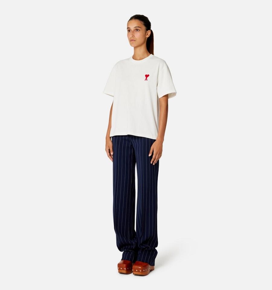 Ami Paris Ami de Coeur T Shirts White | ami_US262