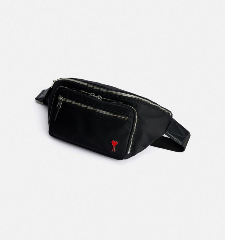 Ami Paris Ami de Coeur Waist Bags Black | ami_US434