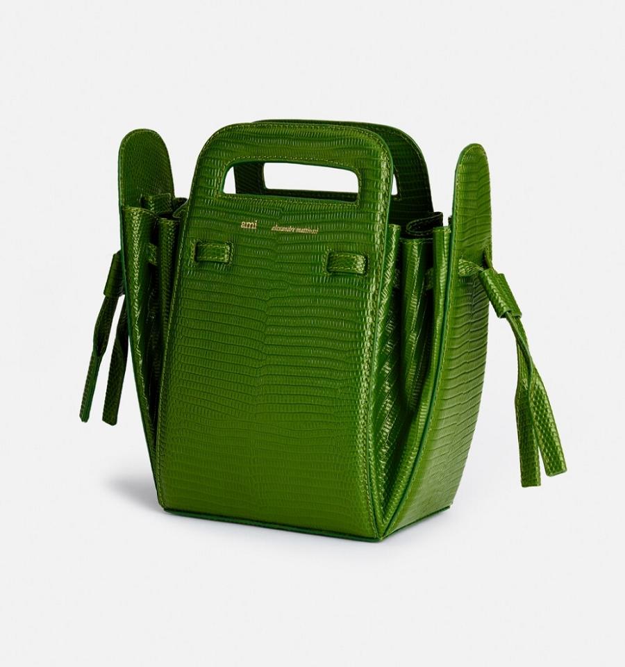 Ami Paris Bucket Accordéon Bags Green | ami_US252