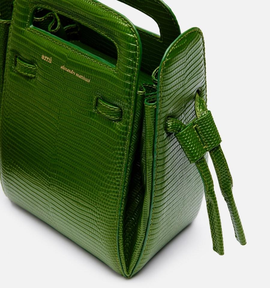 Ami Paris Bucket Accordéon Bags Green | ami_US252
