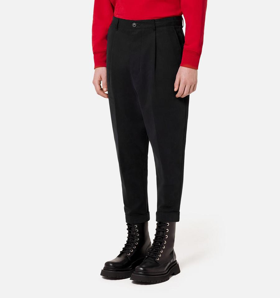 Ami Paris Carrot Oversized Pants Black | ami_US582