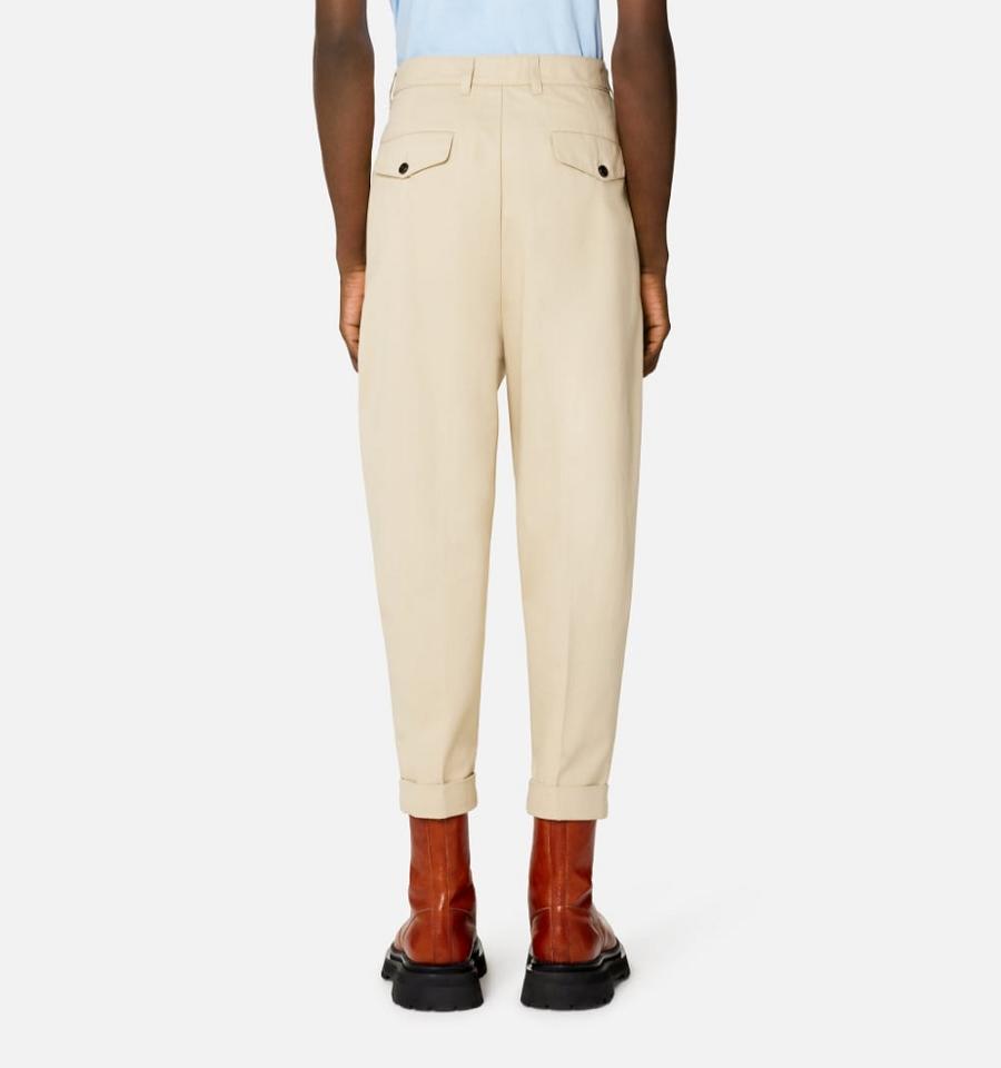Ami Paris Carrot Oversized Pants Khaki | ami_US509