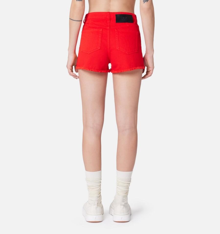 Ami Paris Five Pockets Mini Shorts Red | ami_US545