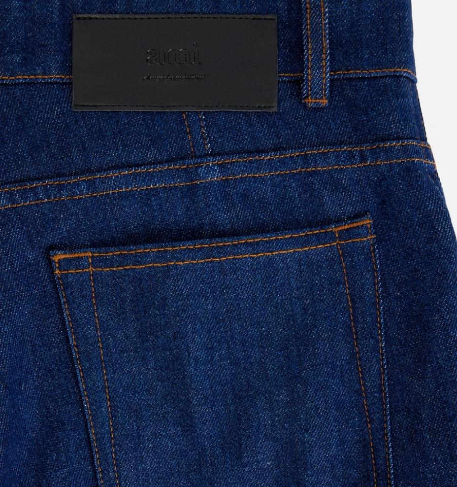 Ami Paris Flare Fit Jeans Navy | ami_US238