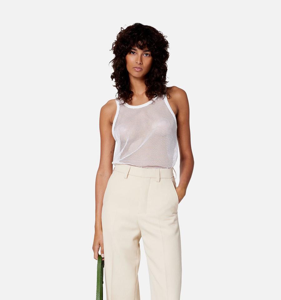 Ami Paris Oversized Tanks White | ami_US421