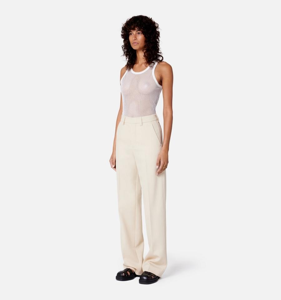 Ami Paris Oversized Tanks White | ami_US421