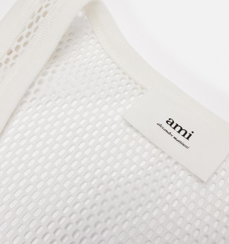 Ami Paris Oversized Tanks White | ami_US421