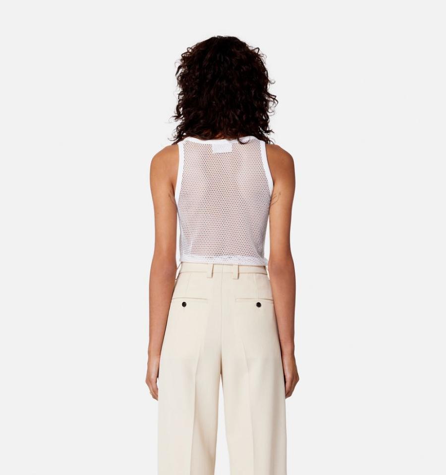 Ami Paris Oversized Tanks White | ami_US421