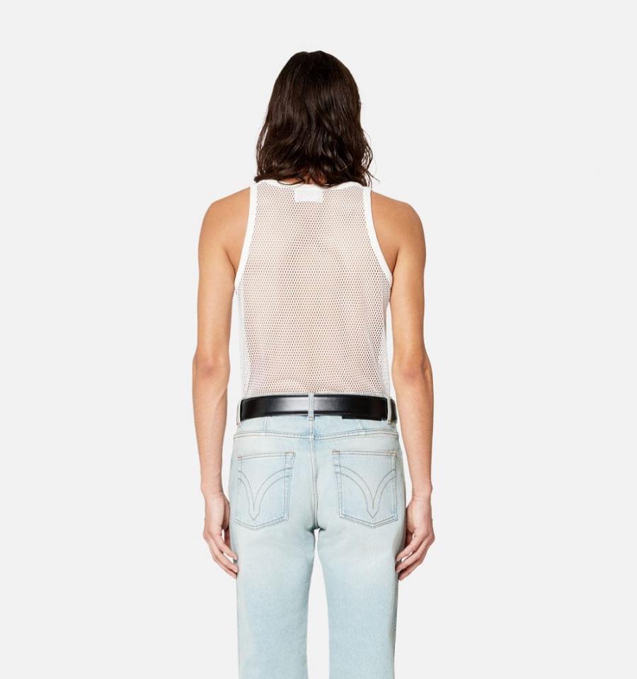 Ami Paris Oversized Tanks White | ami_US512