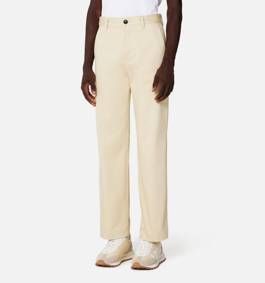 Ami Paris Straight Fit Chino Pants Khaki | ami_US544