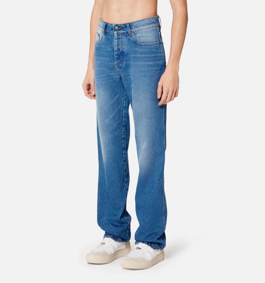Ami Paris Straight Fit Denim Blue | ami_US578