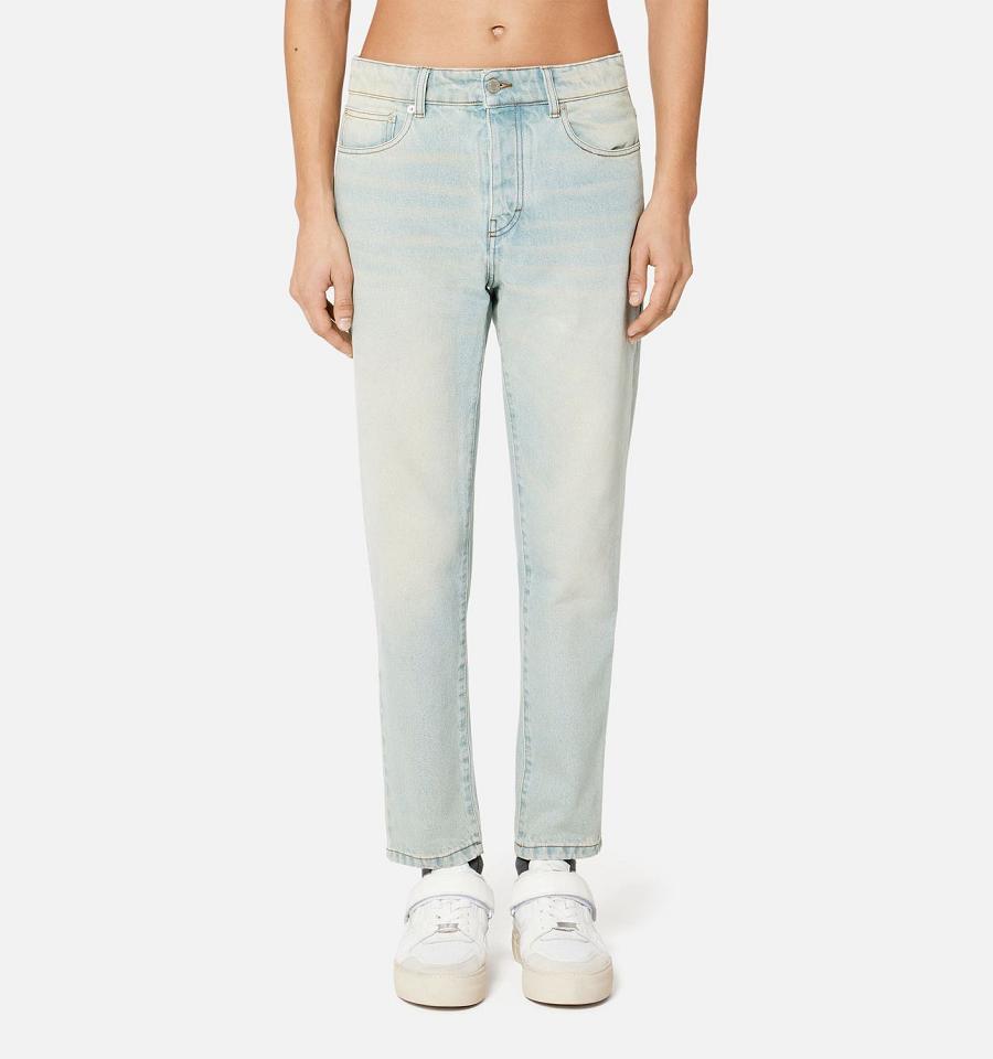 Ami Paris Tapered Fit Denim Light Blue | ami_US245