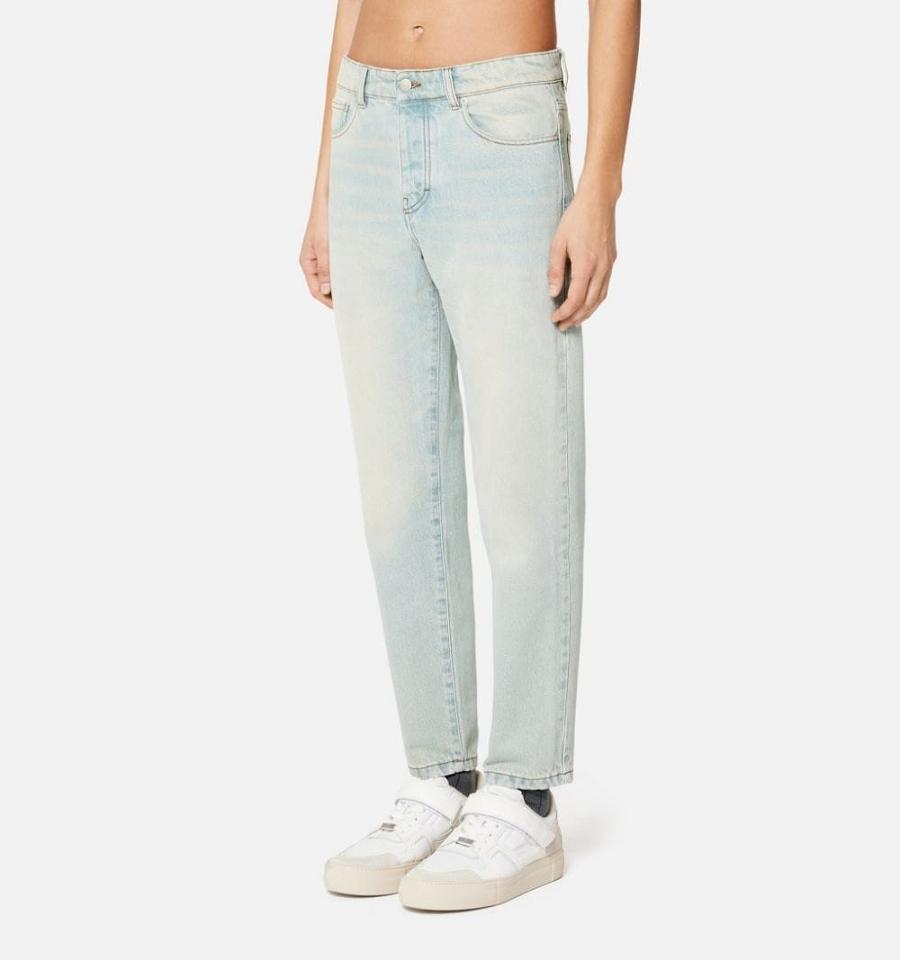 Ami Paris Tapered Fit Denim Light Blue | ami_US245