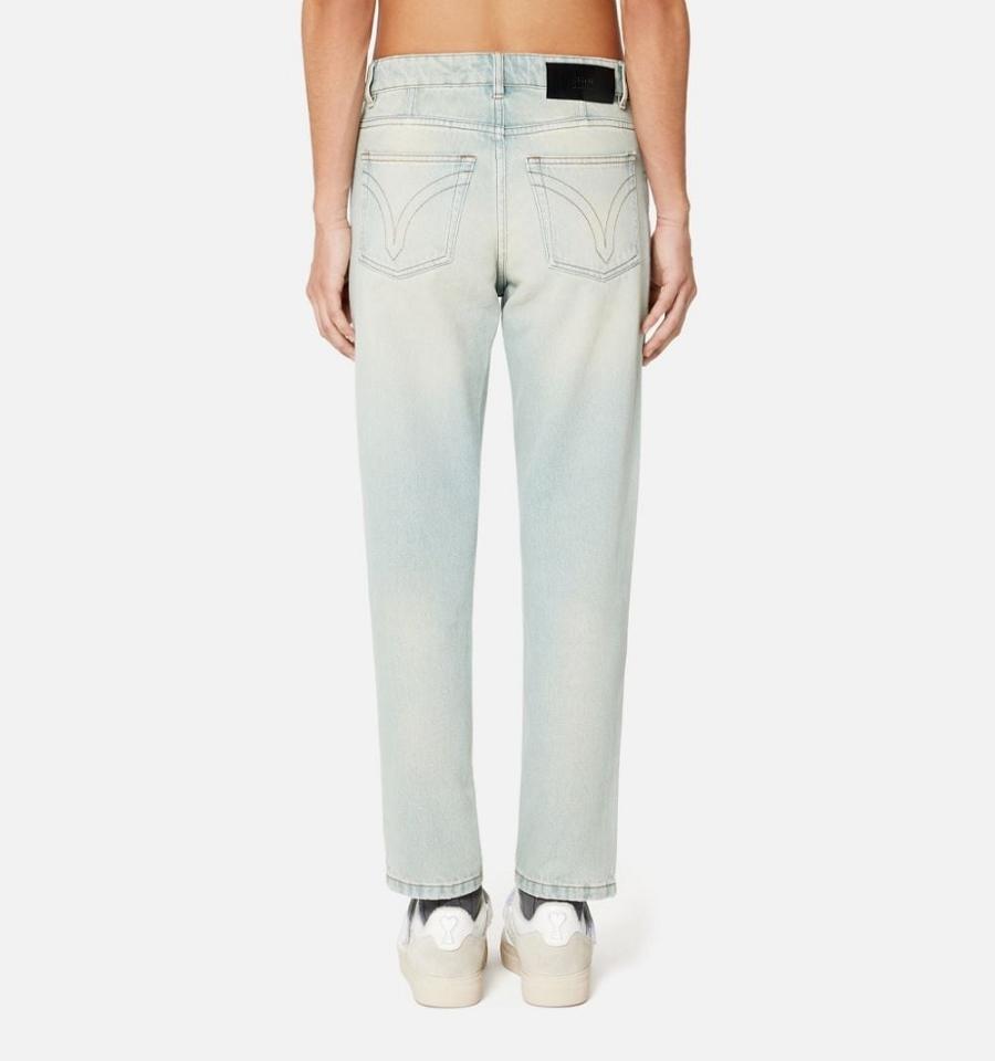 Ami Paris Tapered Fit Denim Light Blue | ami_US245