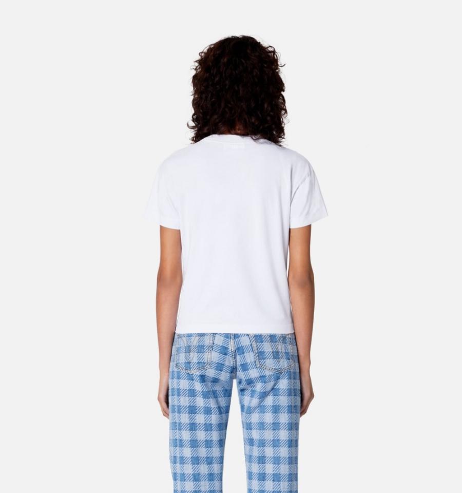 Ami Paris Tonal Ami de Coeur T Shirts White | ami_US124