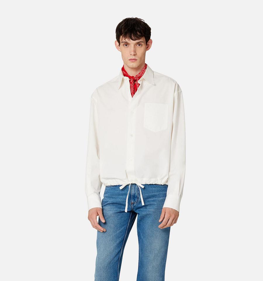Ami Paris With Waist Cord Shirts White | ami_US289
