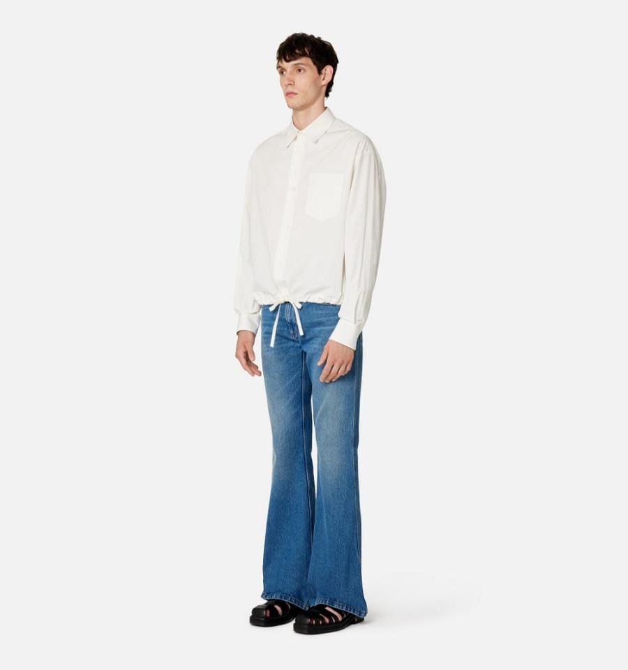 Ami Paris With Waist Cord Shirts White | ami_US289