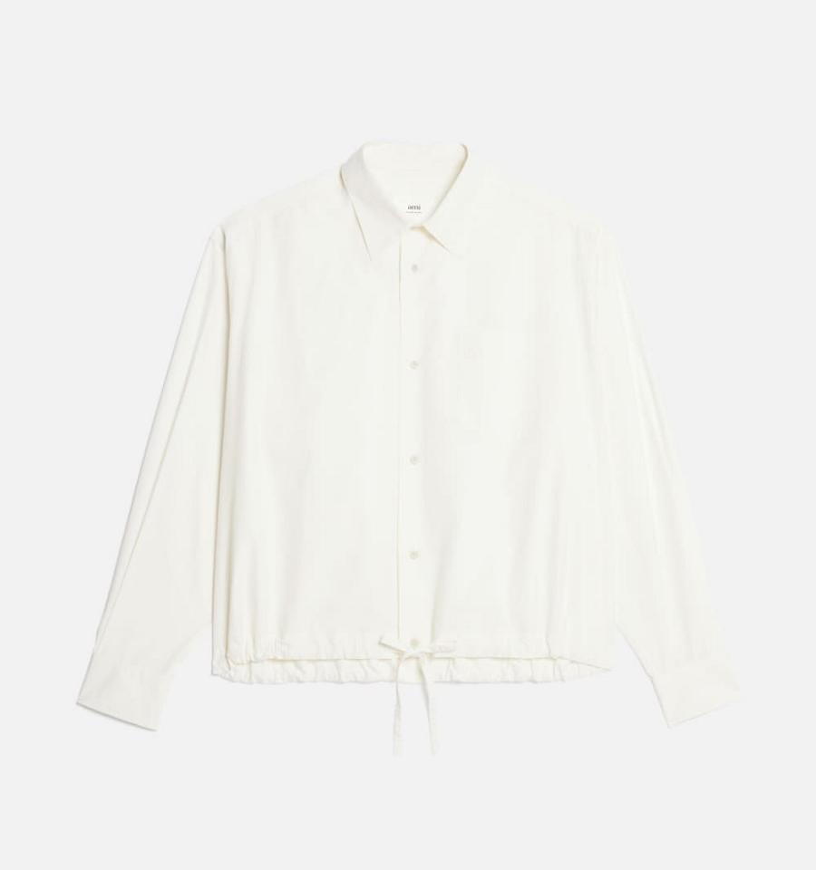 Ami Paris With Waist Cord Shirts White | ami_US289